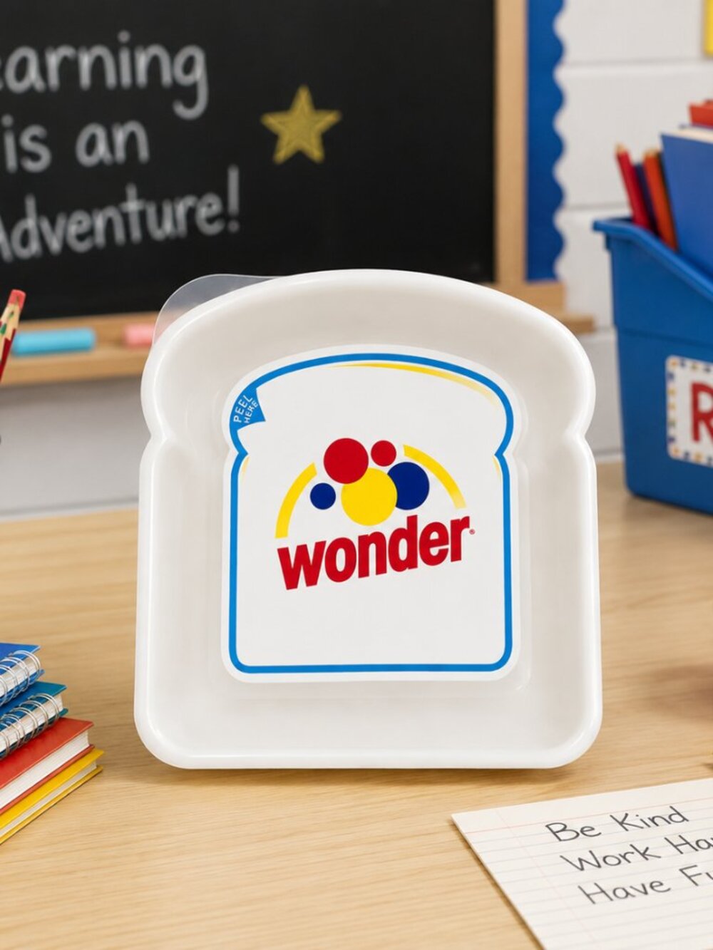 Wonder Bread Vintage Sandwich Tray Plastic Food Storage Container Retro